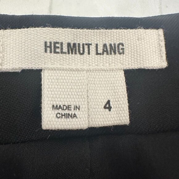 Helmut Lang Black Wool Silk Lightweight Blazer Sheer Floral Sleeves Size 4 - Picture 8 of 13